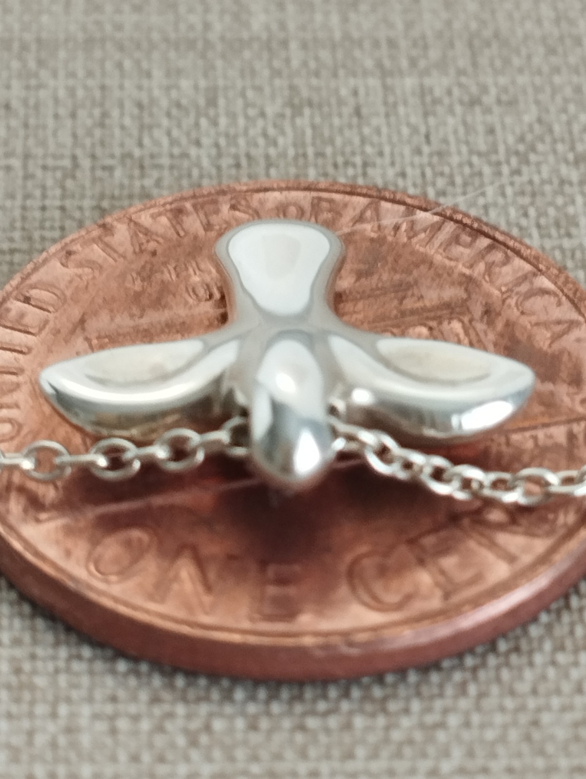 VTG Tiffany & Co. Elsa Peretti Bird Cross Pendant Sterling Silver 925