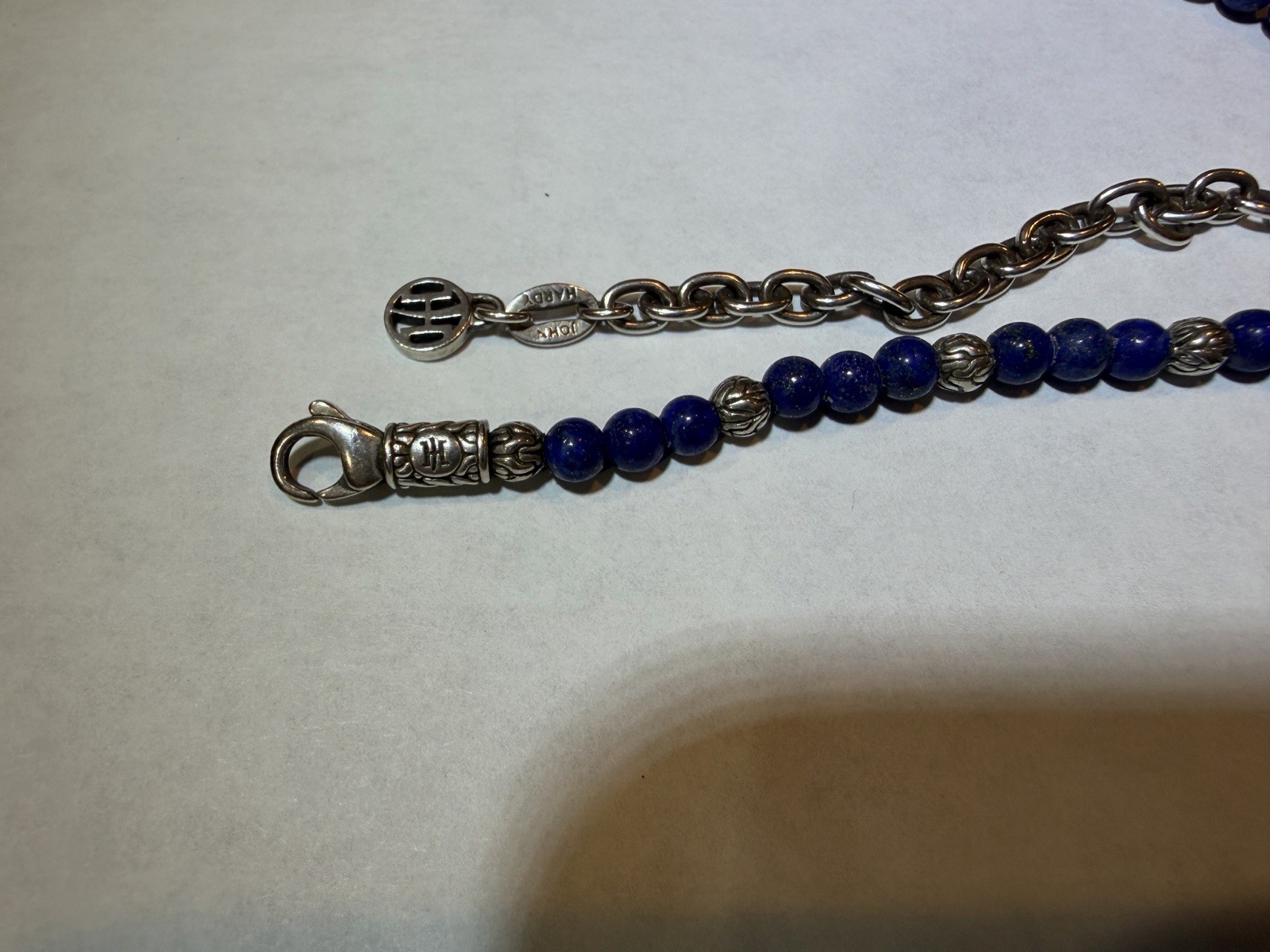 John Hardy Sterling Silver Lapis Lazuli Bead Necklace
