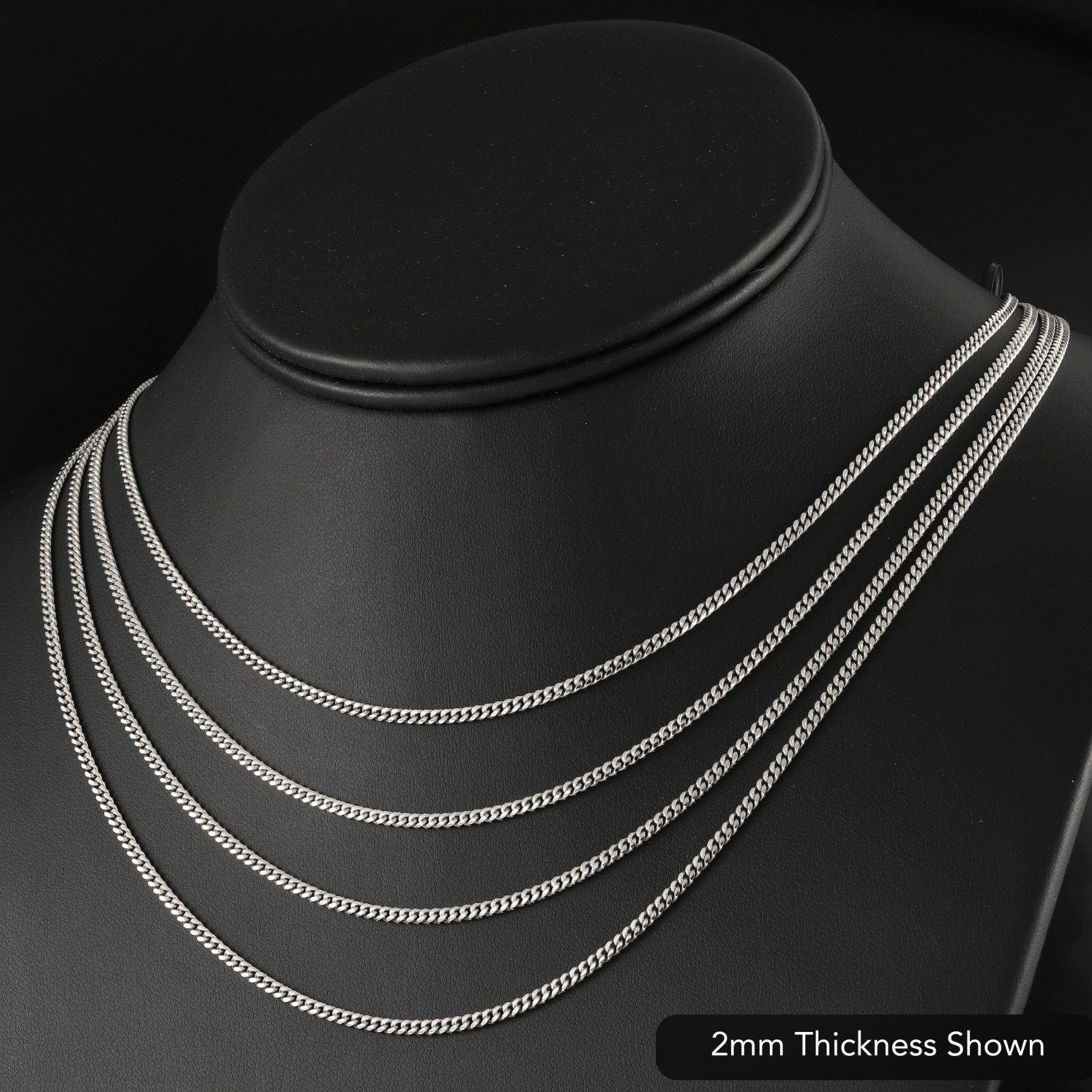 Solid 925 Sterling Silver 5mm Cuban Chain Italian Necklace 20″ 22″ 24″ 26″