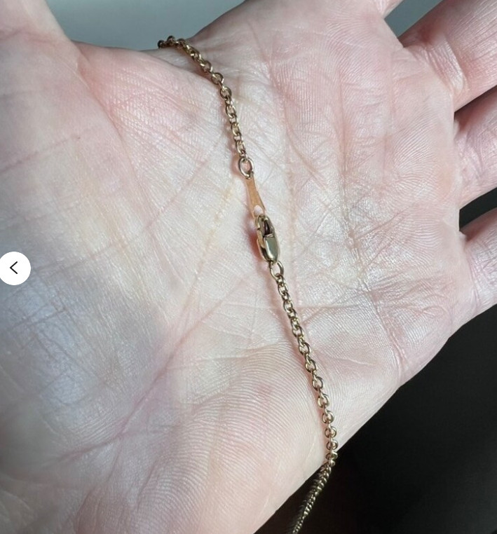 14k Yellow Gold 16″ Solid Cable Link Pendant Chain/Necklace 1.7 mm 3.4 Grams