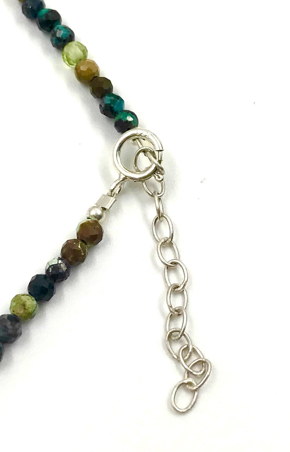 Genuine Turquoise Bead 925 Silver Necklace Jewelry Women Handmade USA SELLER