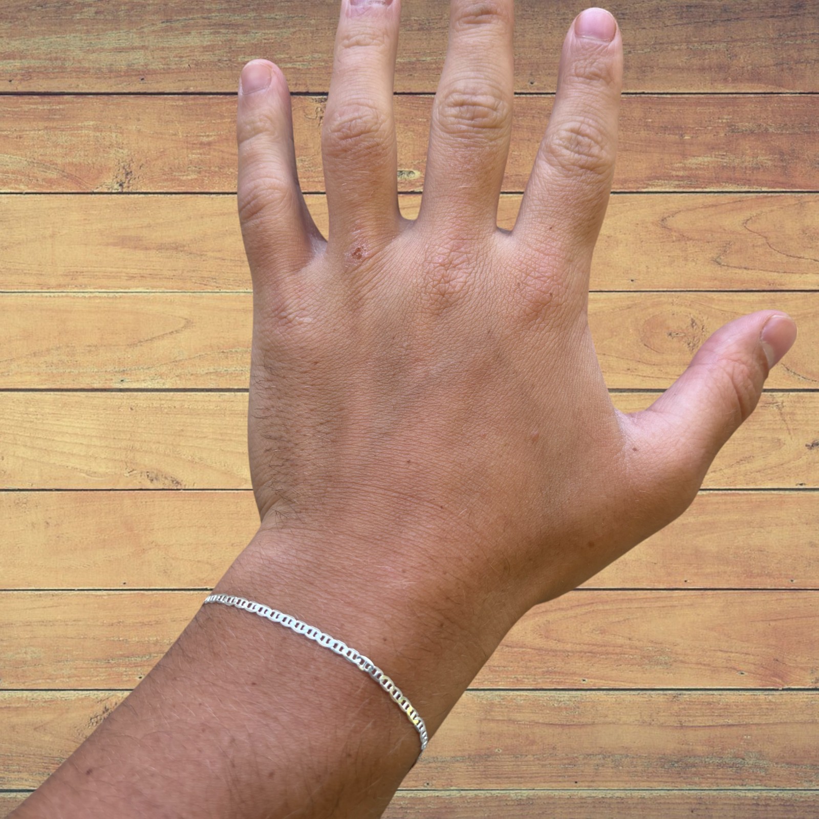 2.5mm Mariner Bracelet – Real Solid 925 Sterling Silver Or 14k Gold Vermeil