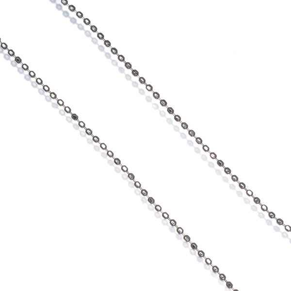 Cut Ball Bead Chain Necklace 40cm 850 Platinum