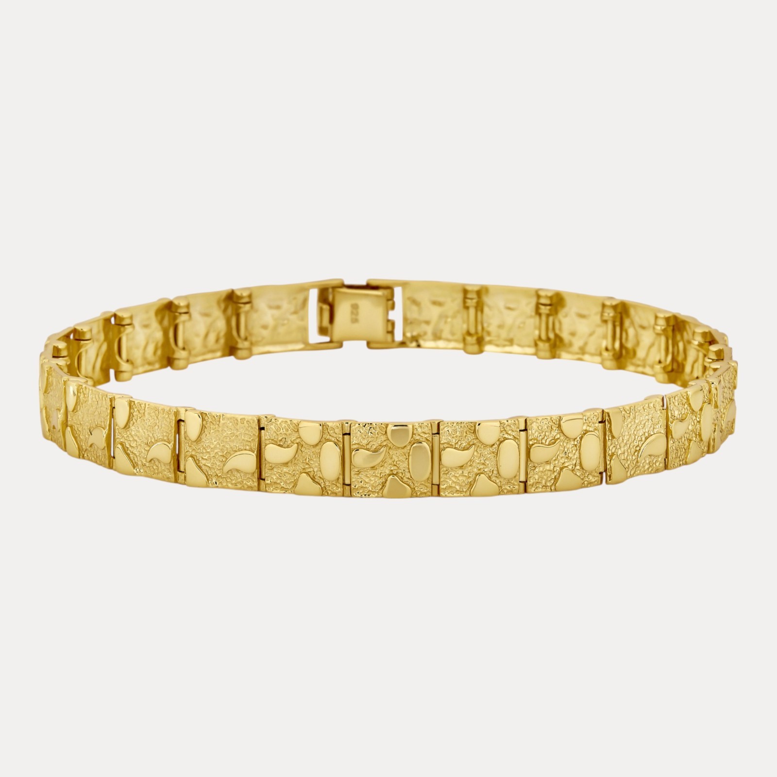 8mm Custom Nugget Bracelet – Real Solid 925 Sterling Silver Or 14k Gold Vermeil