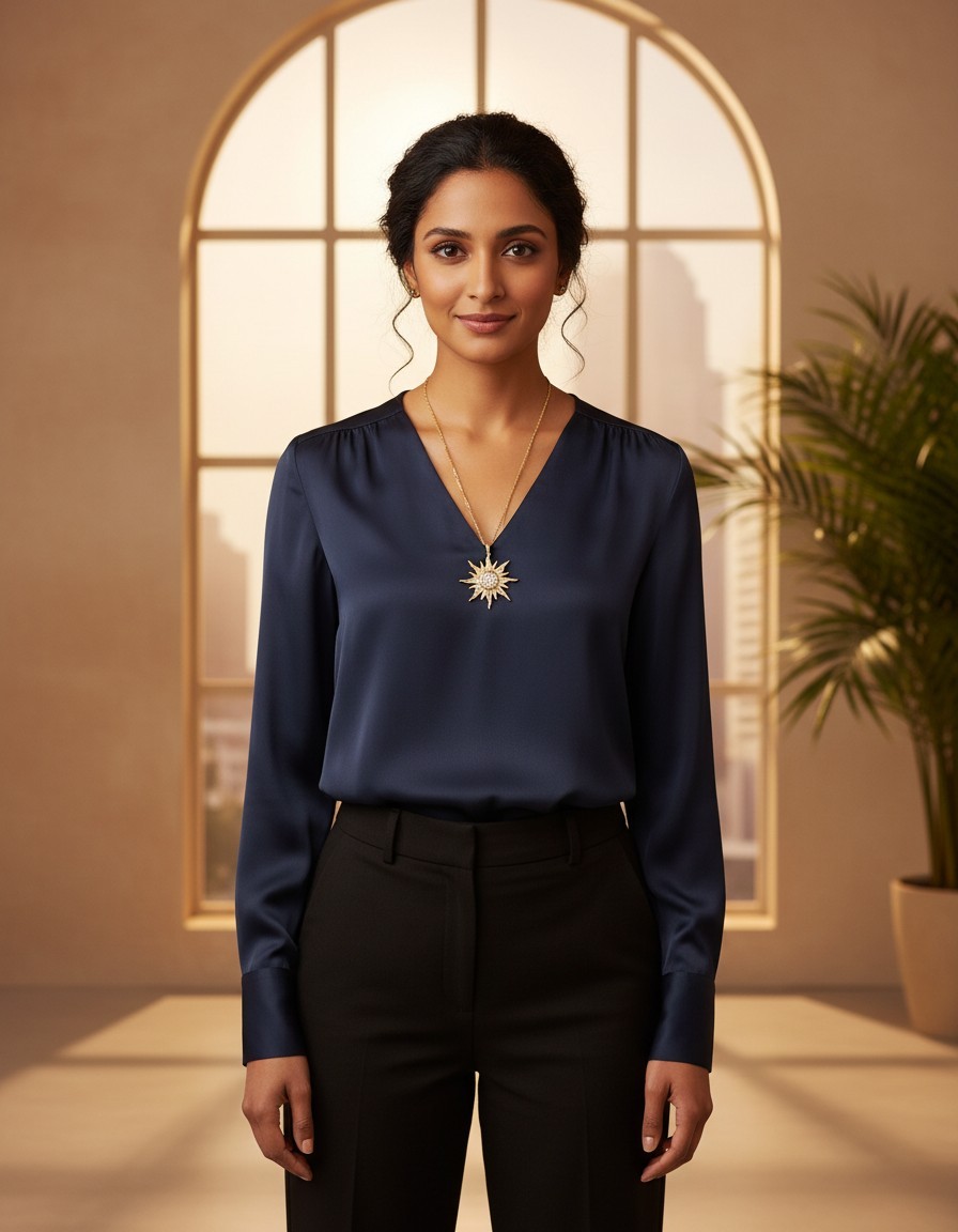 Celestial Sunburst Pendant Necklace 14K Gold Finish Sparkling CZ Sun Jewelry