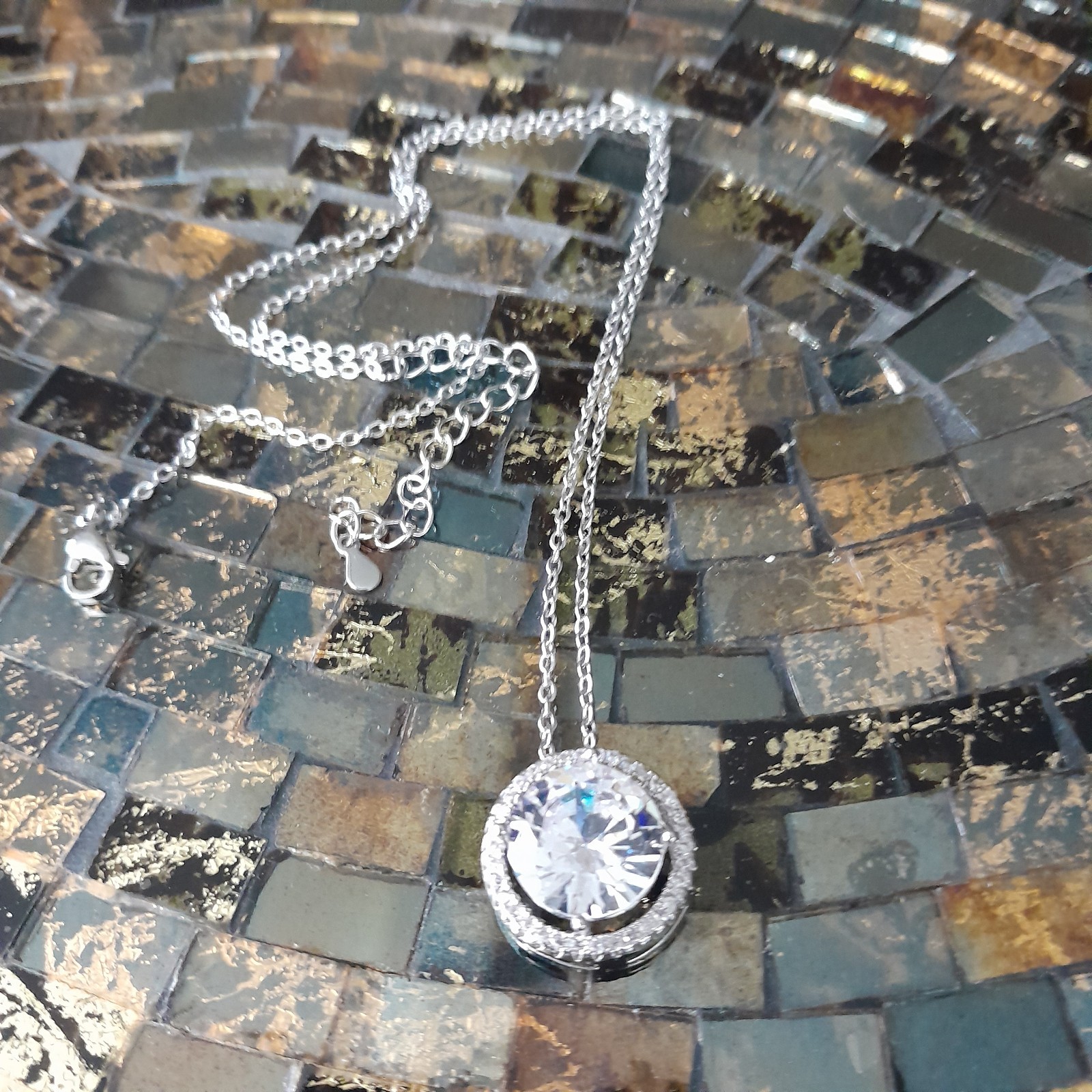6.0 Ct Pendant Necklace Stunning Brazil Sapphire 925 Sterling Silver 18″ Chain