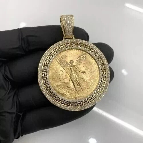 2Ct Round Cut Lab Created Diamond Medallion Men’s Pendant 14K Yellow Gold Plated