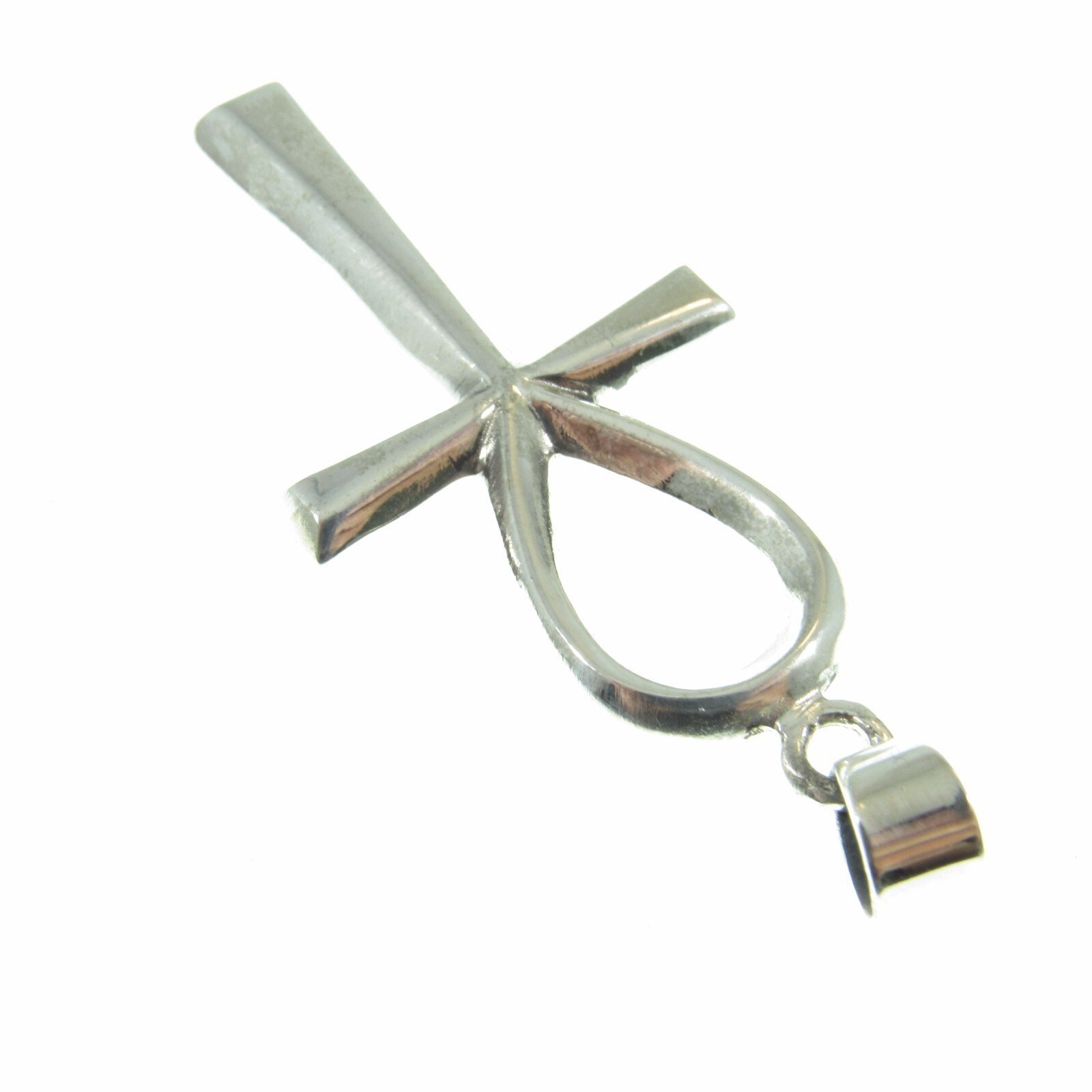 Large Solid 925 Sterling Silver Egyptian ANKH Cross Pendant, Key of Life