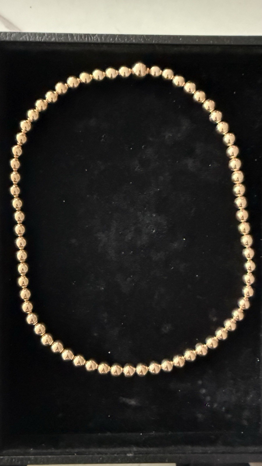 ITALIAN 🇮🇹 925 STERLING SILVER 14k Rose Gold Plated BEADS NECKLACE 20” Long