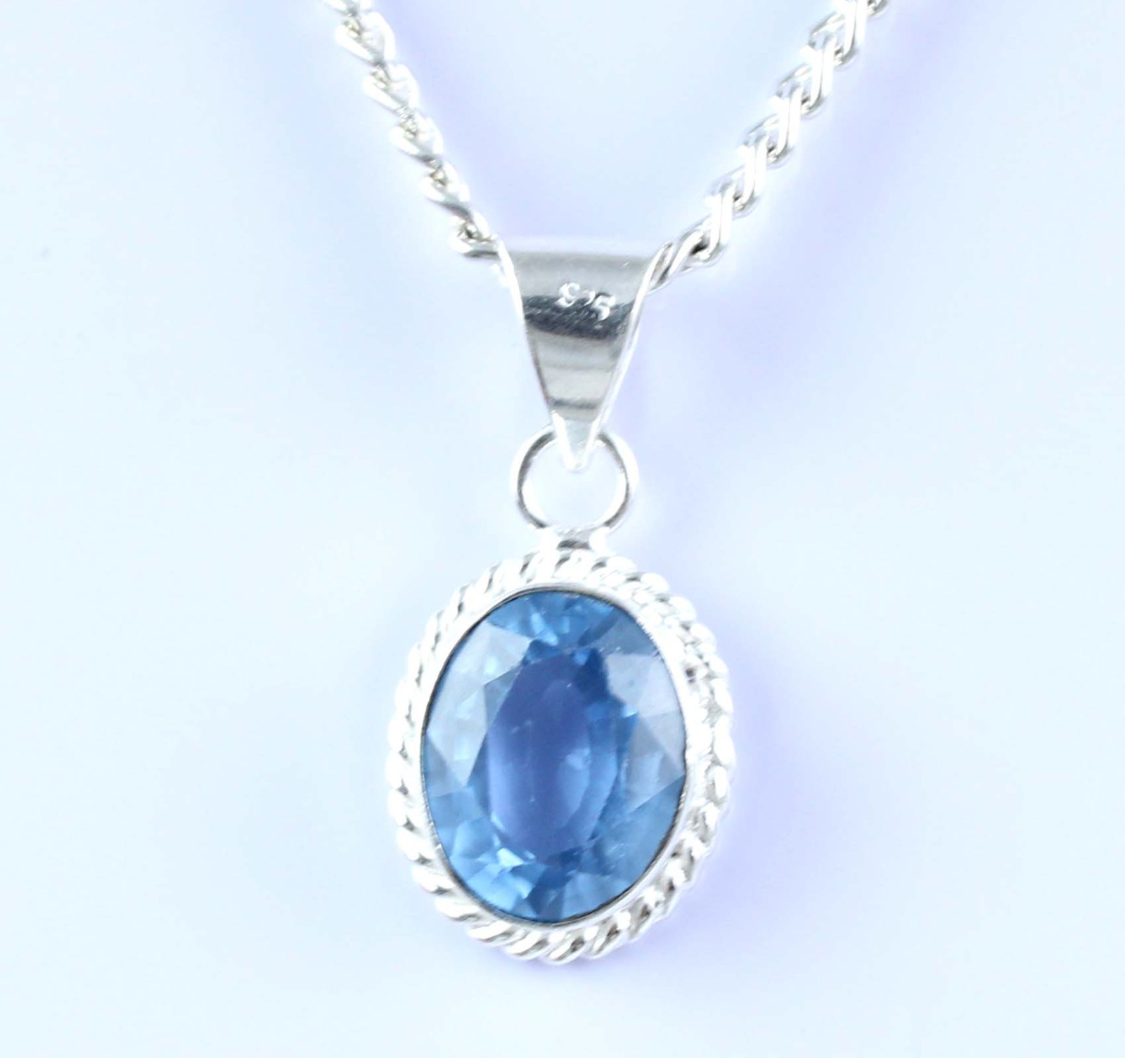 15.65 Ct Natural Swiss Blue Topaz Oval Gems Certified Women Pendant Wedding Gift