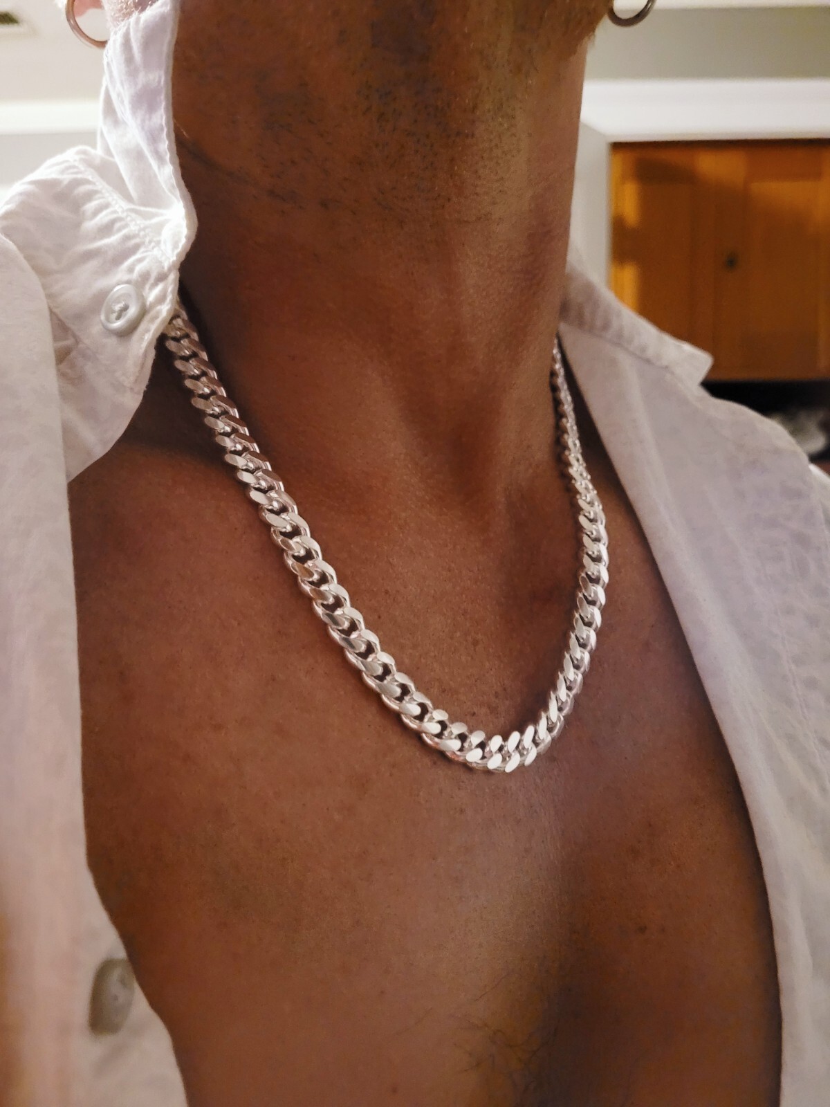 Real Solid Genuine 925 Sterling Silver Men’s Italian MIAMI CUBAN Hip Hop Chain