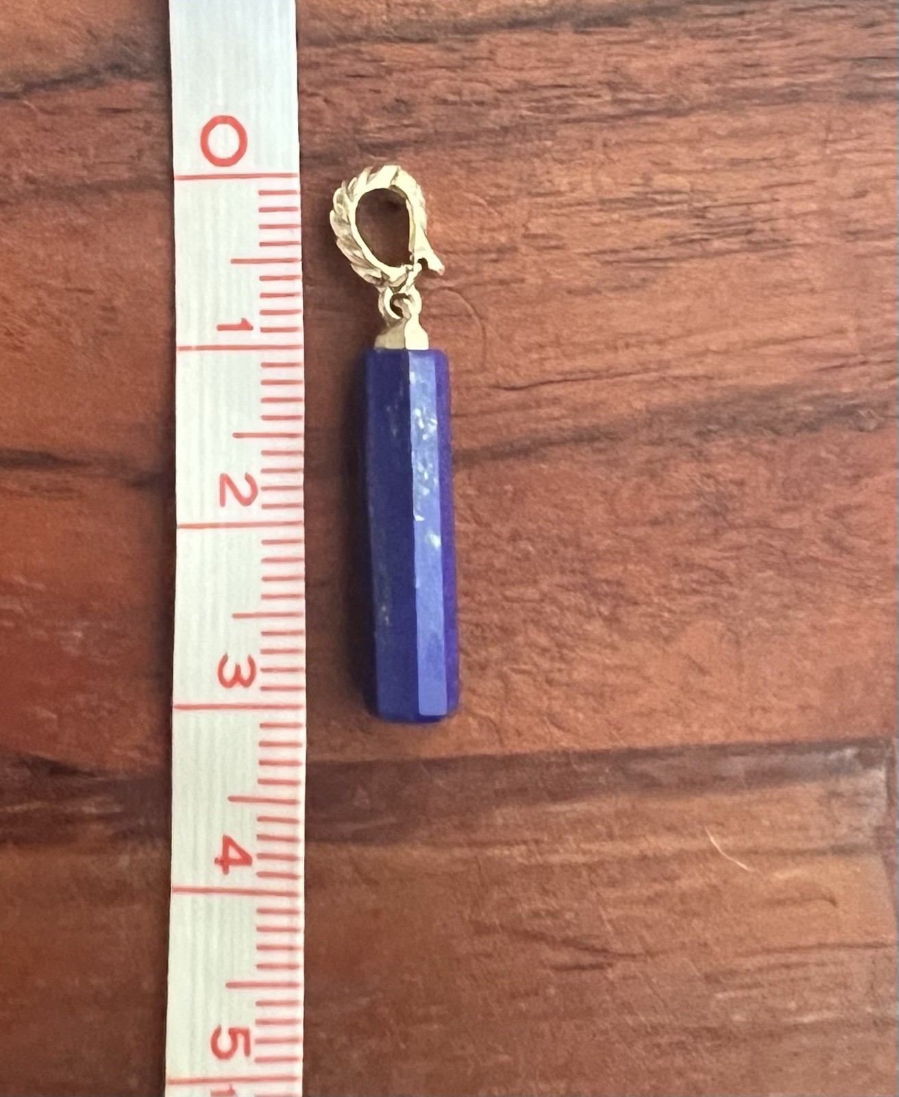 $650 David Yurman 18k Gold Lapis Lazuli Barrel Pendant Enhancer