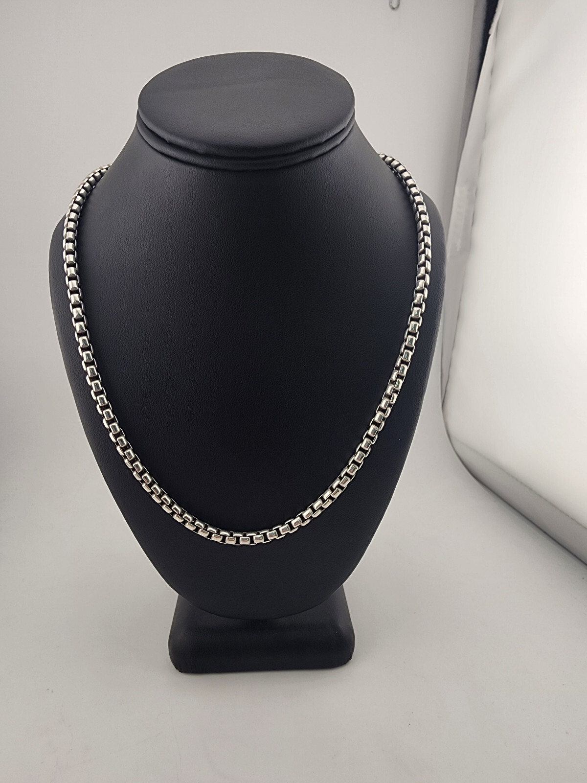 DAVID YURMAN SILVER BOX CHAIN LINK NECKLACE 5.10mm