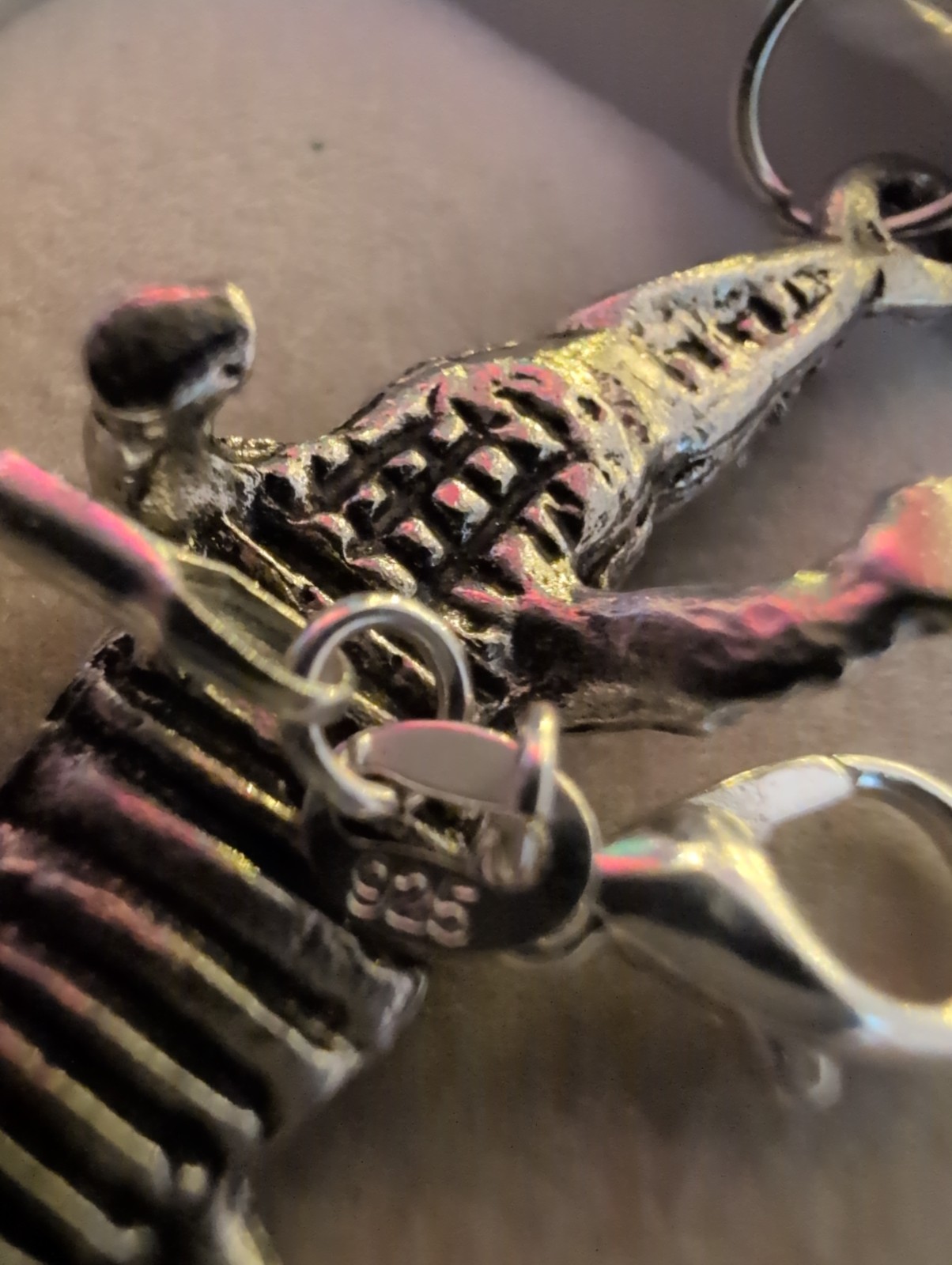 Thick Solid Sterling 925 Alligator Pendant Bayou Hunter Louisiana Ori. Cast 12G