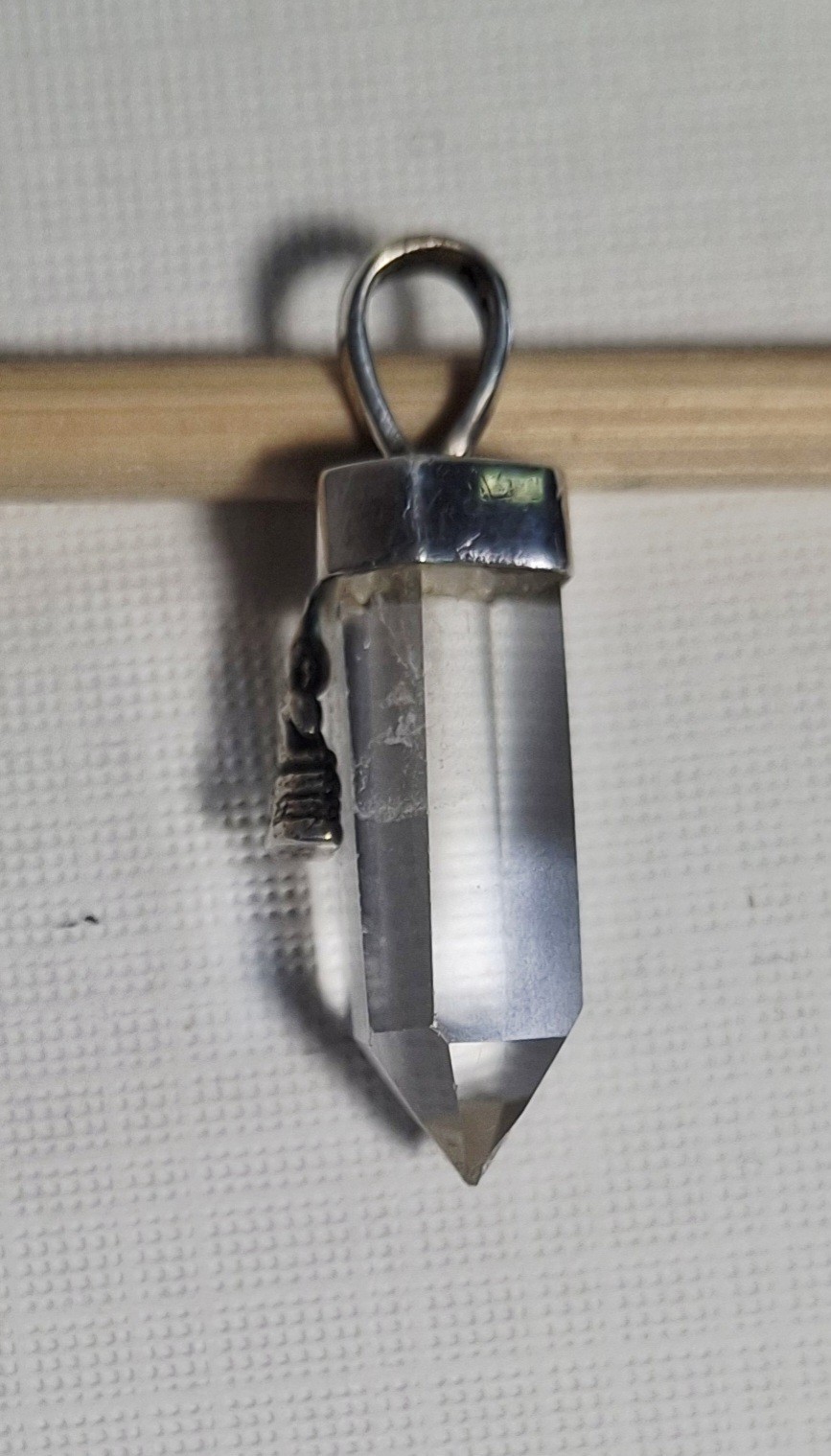 Clear Crystal Point Pendant with Sterling Siiver Bail & Buddha *Wholesale*