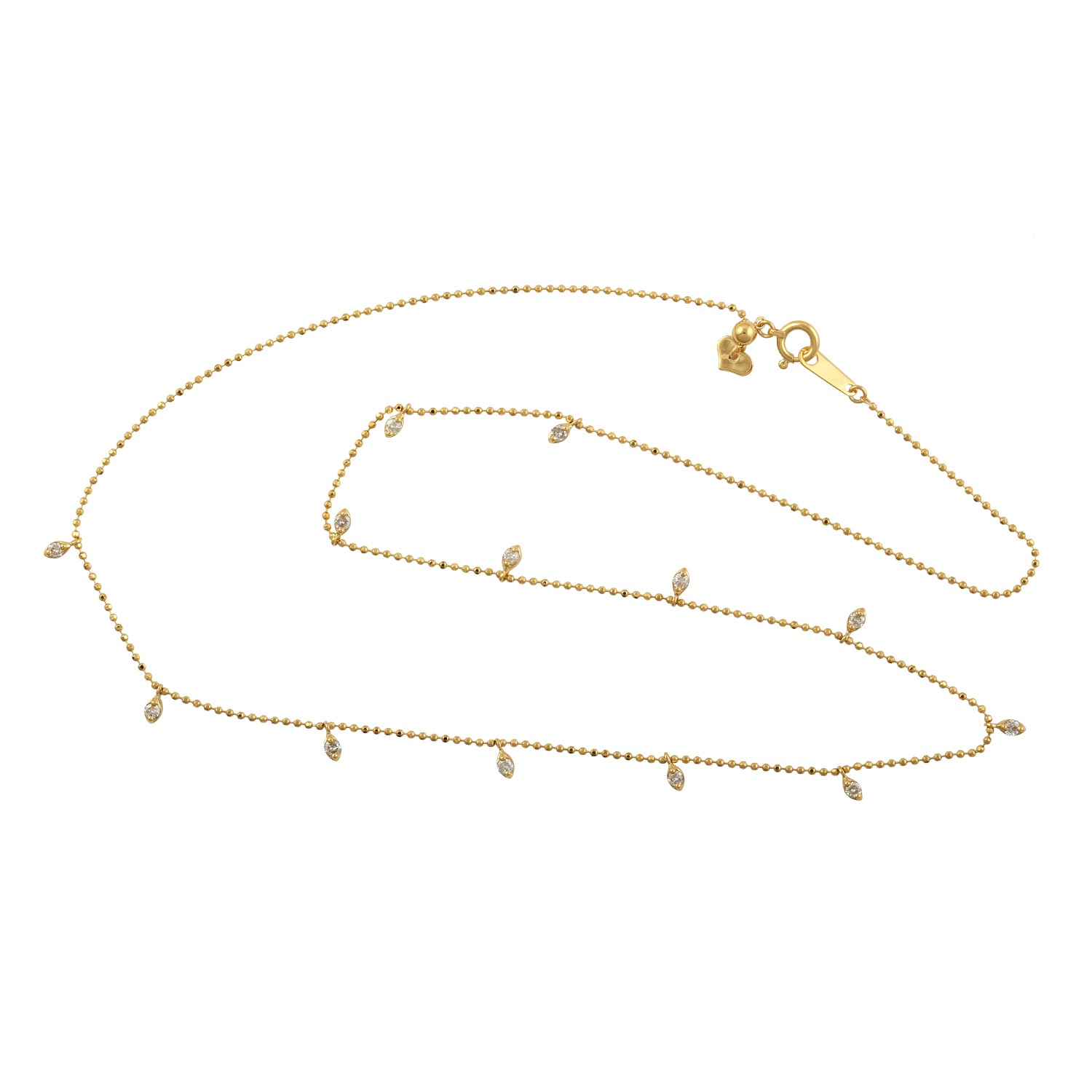 Elegant 18K Gold Necklace With Diamond Perfect Gift for Her Fine Jewelry Womens