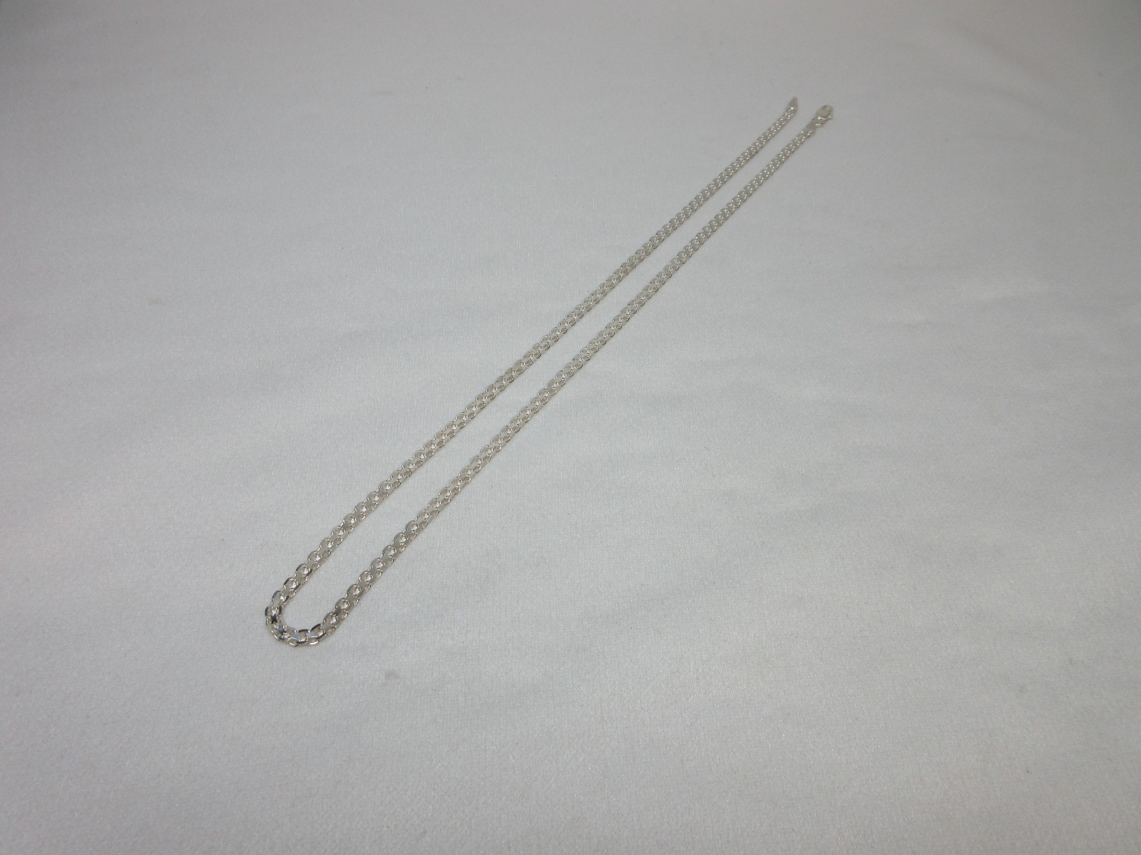 STERLING SILVER NECKLACE LINK CHAIN 925 ITALY 18.25 INCH ITEM #7