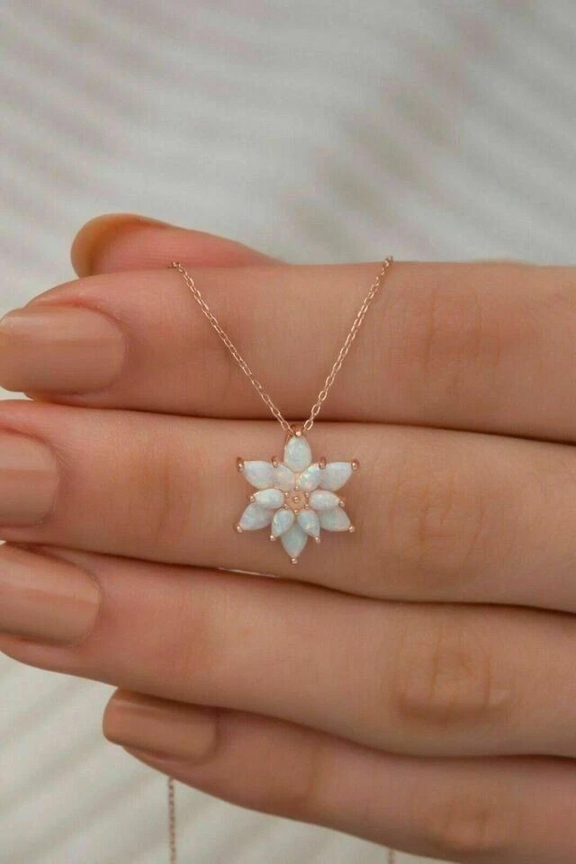 3Ct Pear Cut Fire Opal Diamond Halo Pendant Necklace 14K White Gold Over Chain