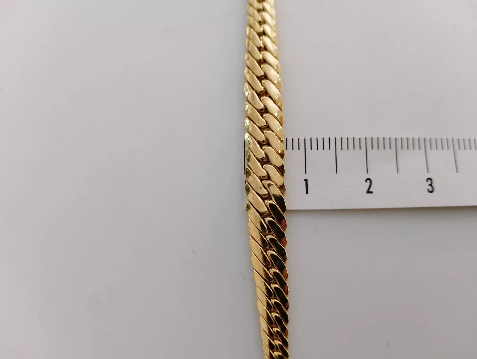 SOLID 18K YELLOW GOLD SERPENTINE CHAIN 17.72 INCHES, WIDTH 6/7 MM, MADE IN ITALY