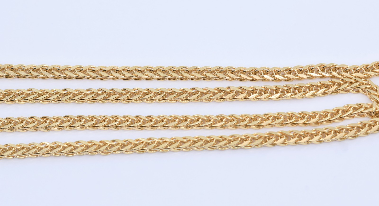 Beautiful 14K Solid Yellow Gold Designer Franco Link Chain Necklace – 18″ Length