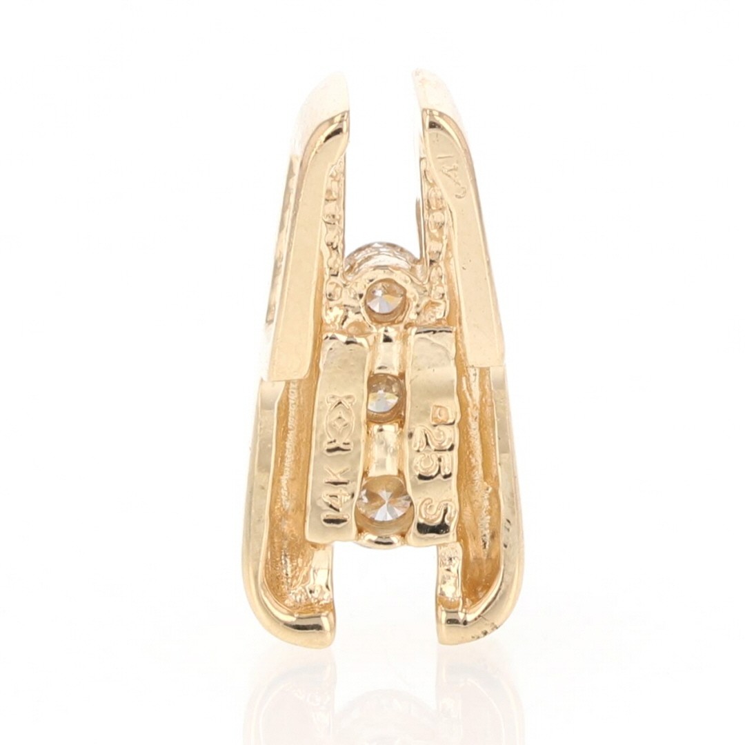 .25ctw Diamond Channel-Set Ladder Style Slide Pendant No Chain 14k Yellow Gold