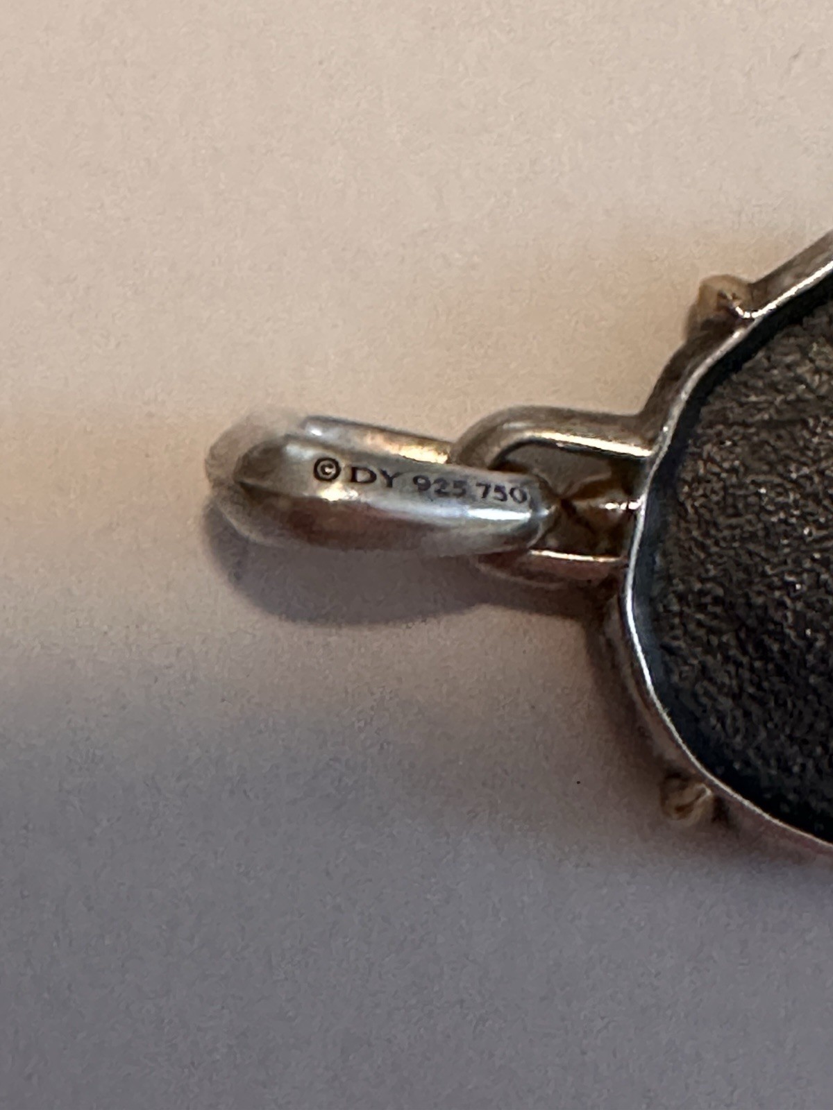 $550 David Yurman 925 Sterling Silver 18k Gold Cancer Zodiac Amulet Pendant 17mm