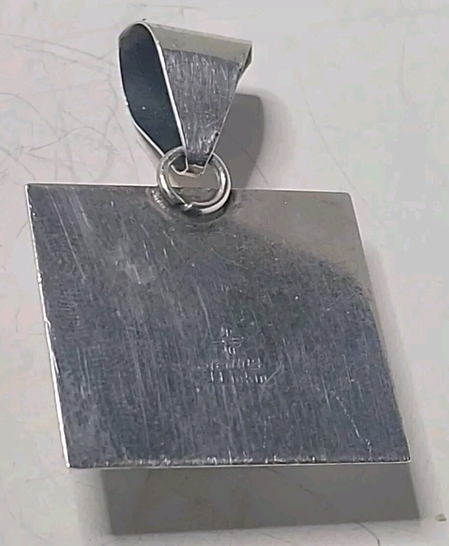 Navajo James Linkin Sodalite Sterling Silver Vintage Pendant 1-5/8 In 9.5 Grams