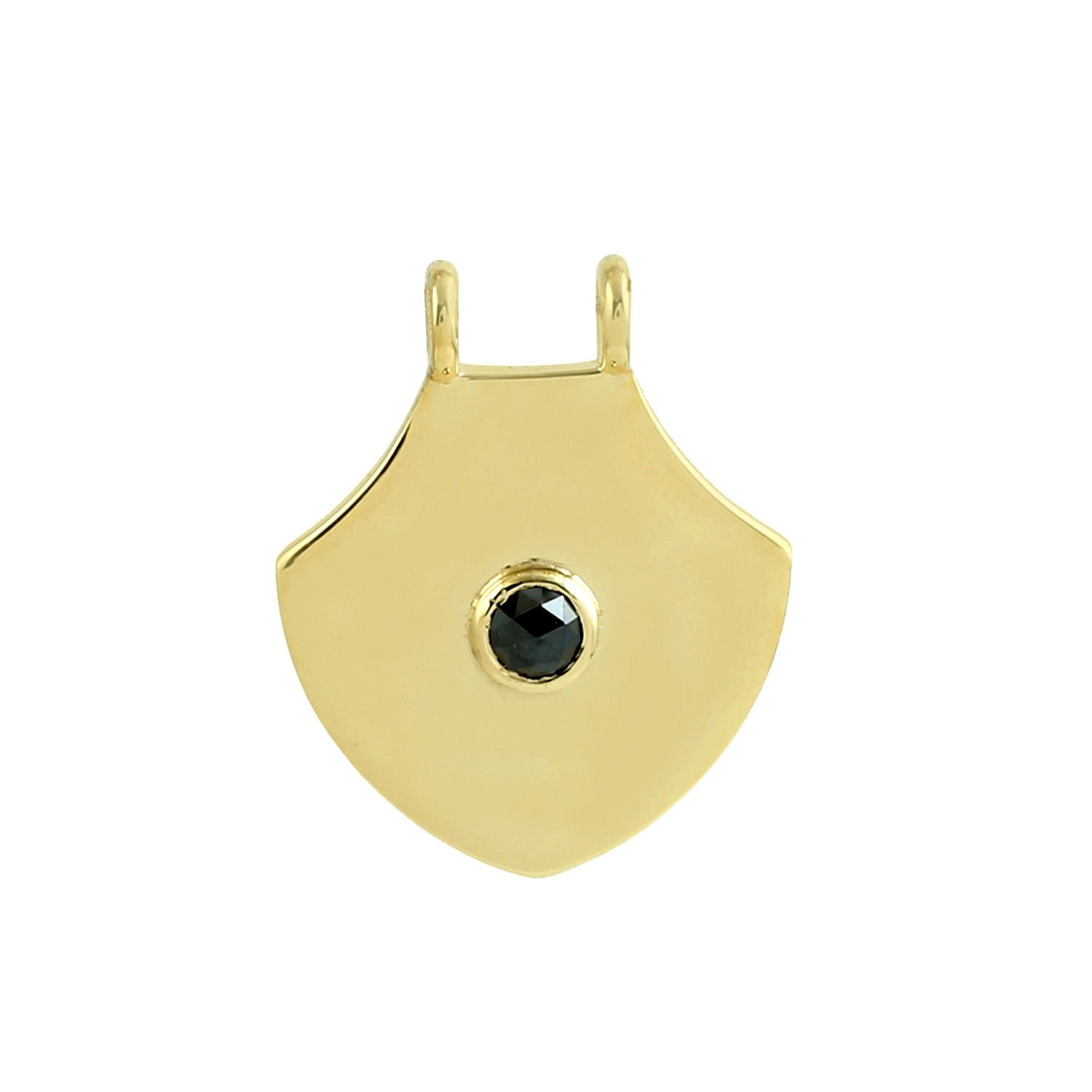 14k Yellow Gold Natural Diamond Charm Pendant Diamond Jewelry For Women