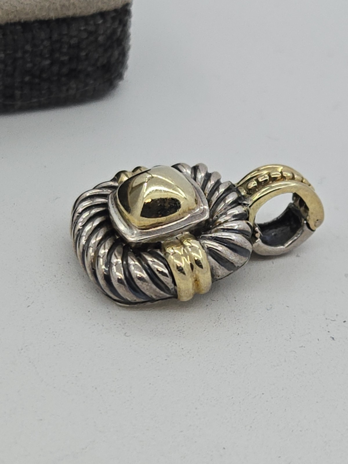 David Yurman Pendant, Albion , Medium ,14k Yellow Gold Sterling Silver