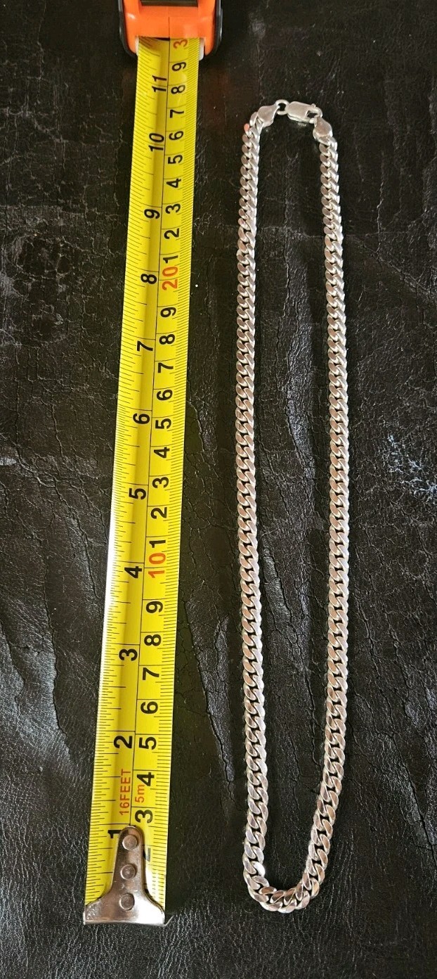 Sterling Silver Chain, 925, 6mm, 22 Inches