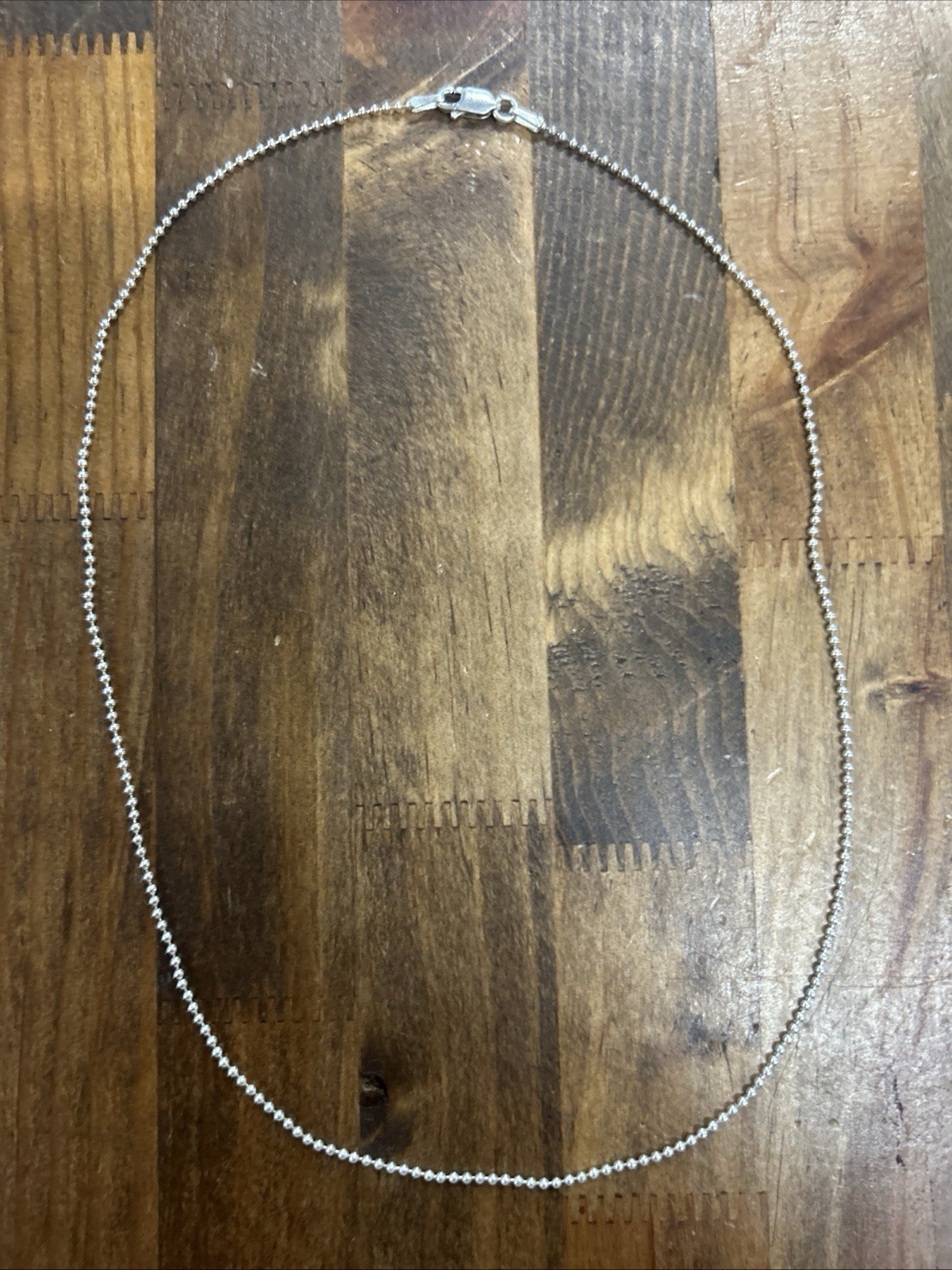 18” Italian Sterling Silver Bead Chain Necklace 3.4 Grams