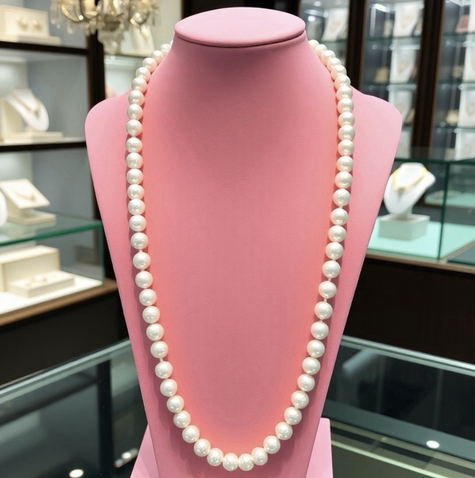 11-12mm Natural White Freshwater Cultured Pearl Necklace 925 Silver Clasp 20inch