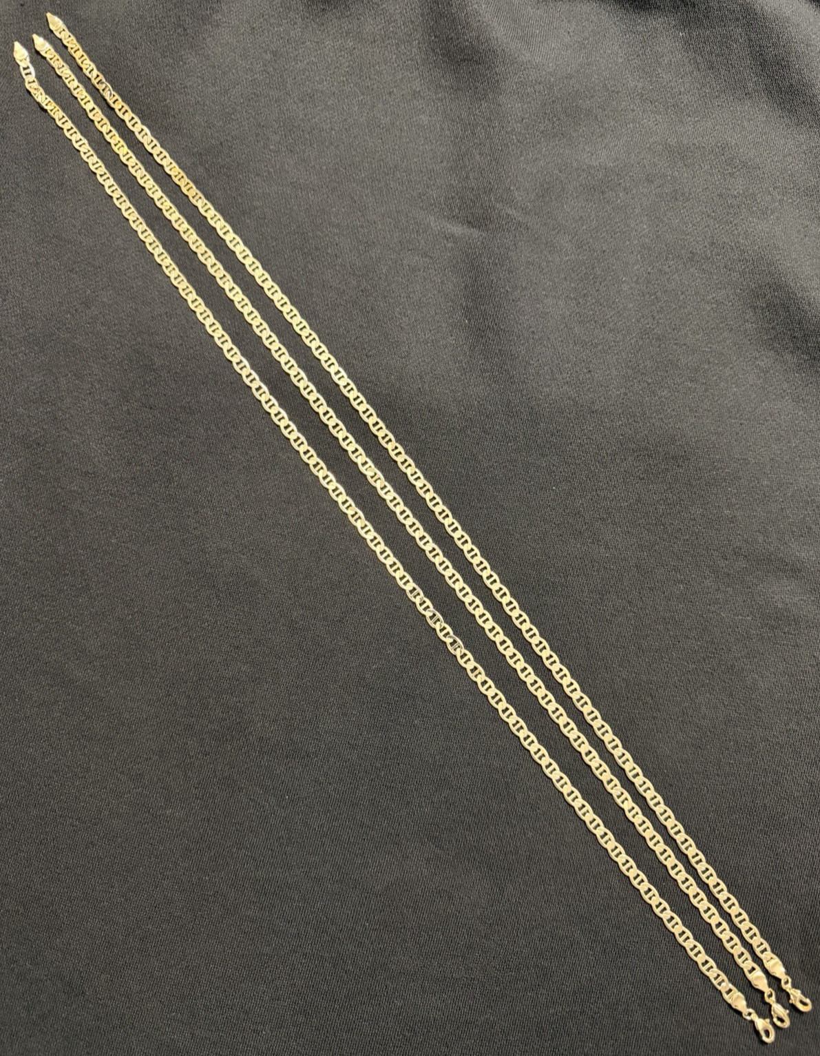 18k Gold Filled Mariner Link Necklace (Solid) 21″ 6mm New