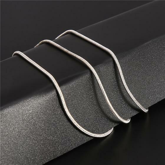 1.5MM Solid .925 Sterling Silver Italian Snake Chain Necklace Made In Italy