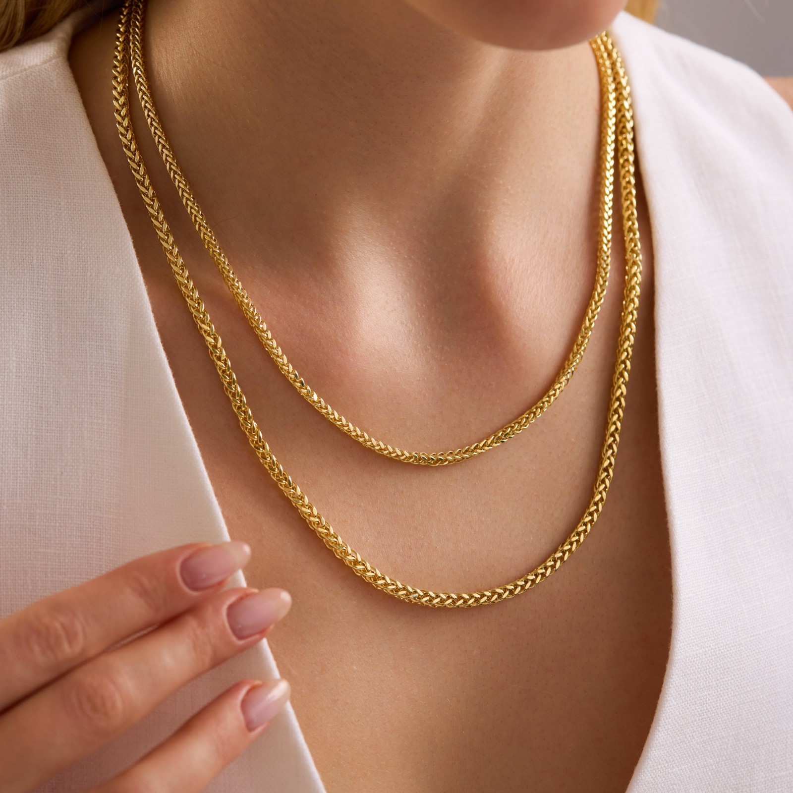 14K Gold Spiga (Wheat) Chain Necklace