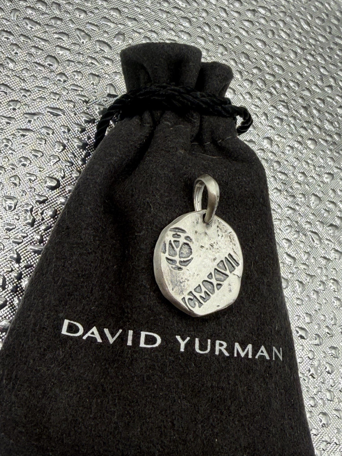 David Yurman Sterling Silver Shipwreck Coin Amulet Pendant