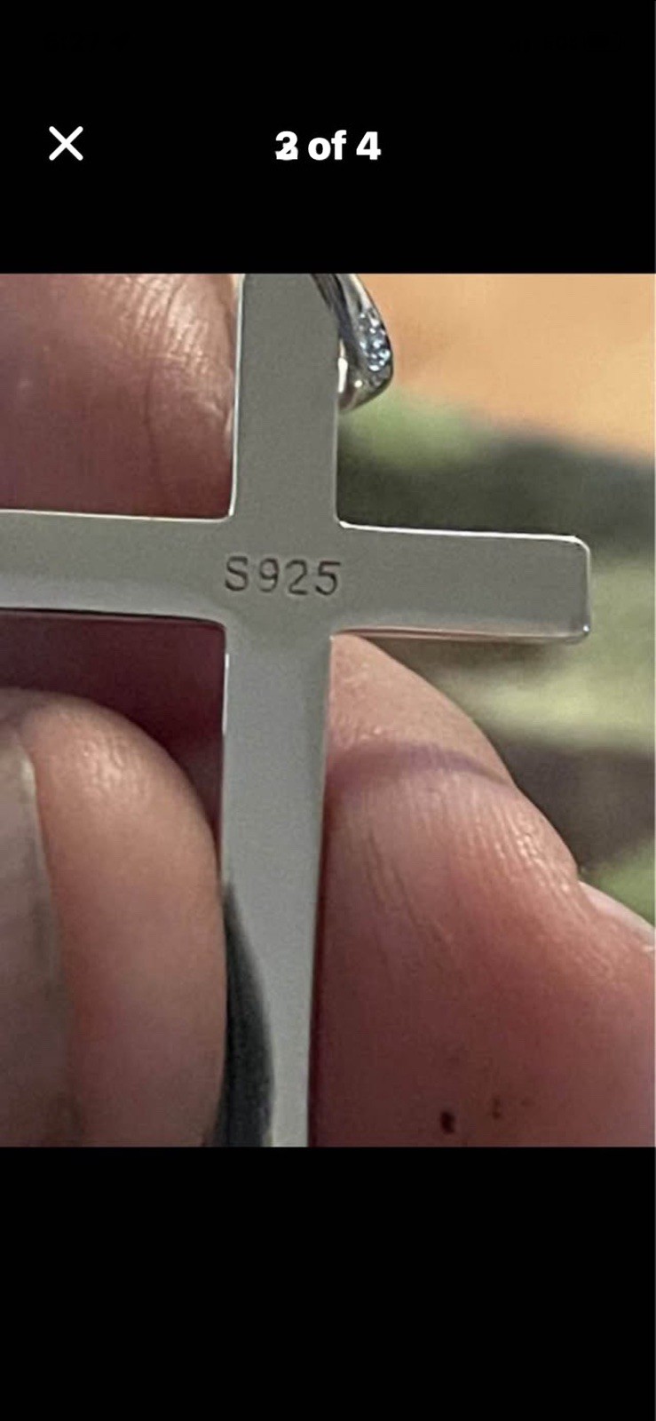 mens cross pendant necklace sterling silver 925