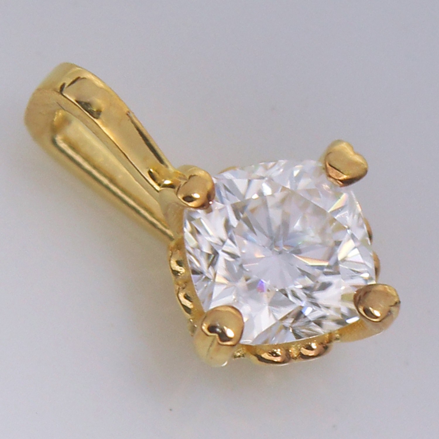 Certified VVS1 Lab Grown Diamond Elegance Anniversary Pendant 14K Gold Over