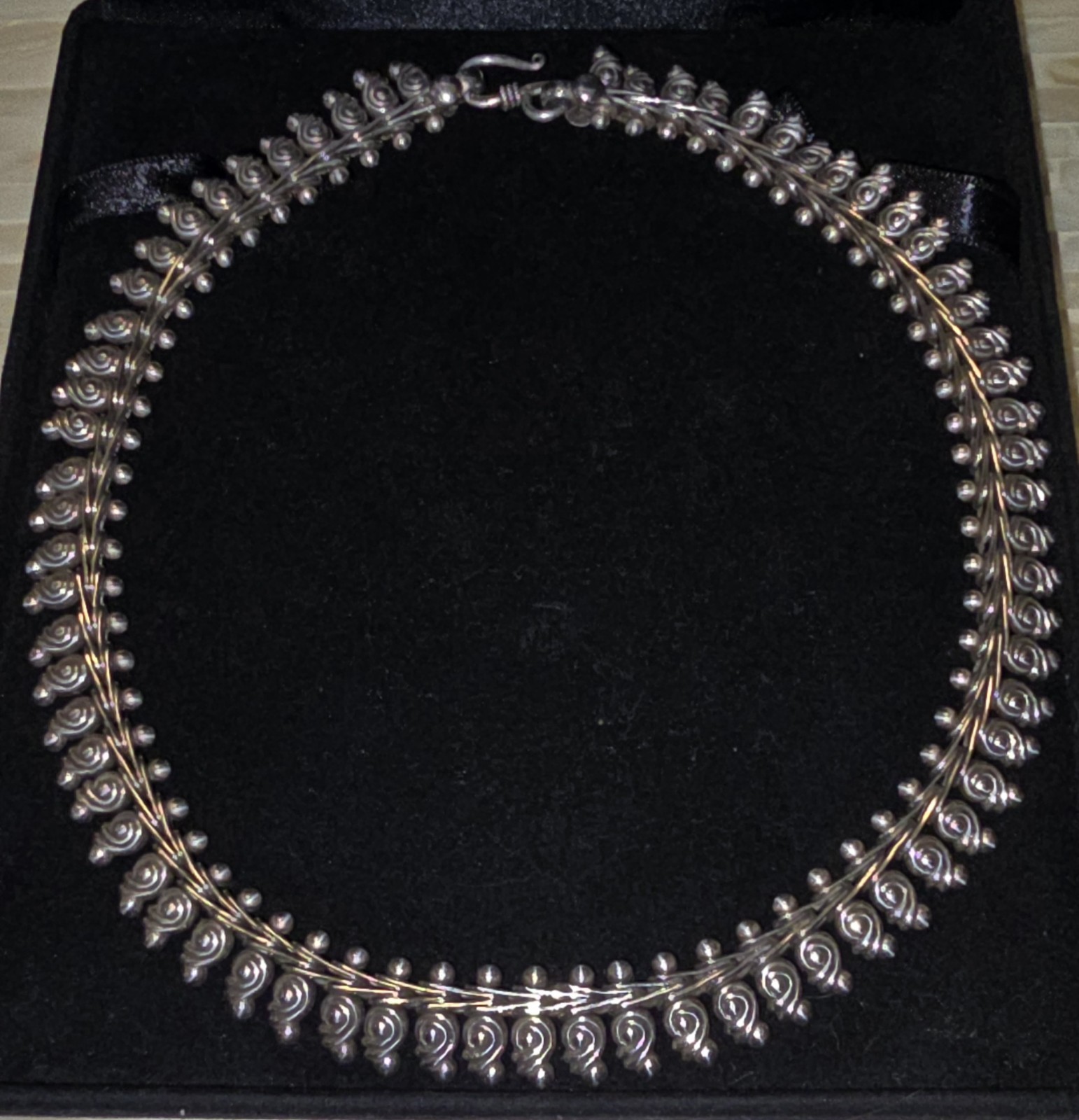 Vintage Sterling Silver India Rajasthan Tribal Necklace .925 64g