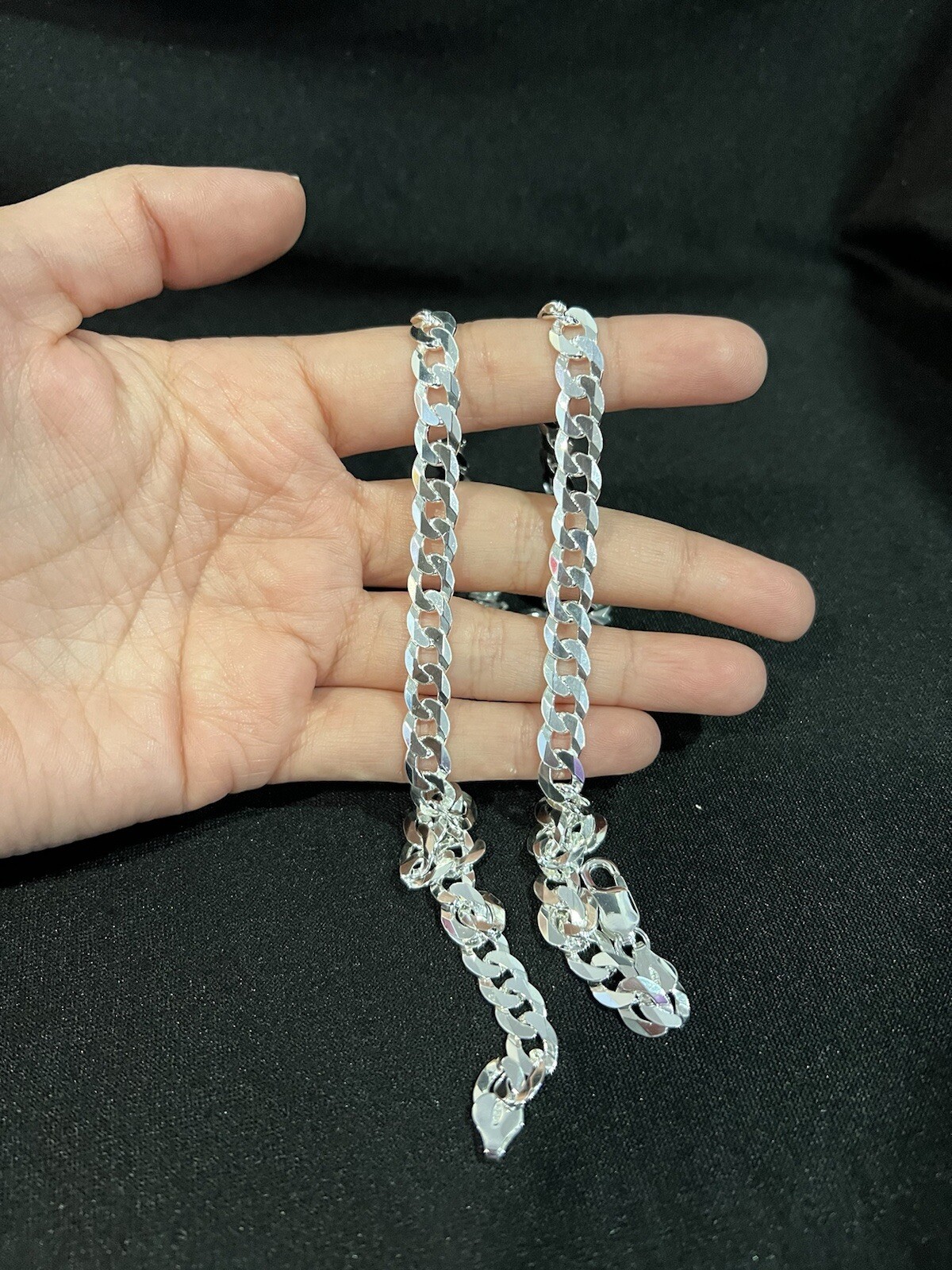 without packaging 925 Sterling Silver Mens Womens Curb Cuban Link Chain G2U