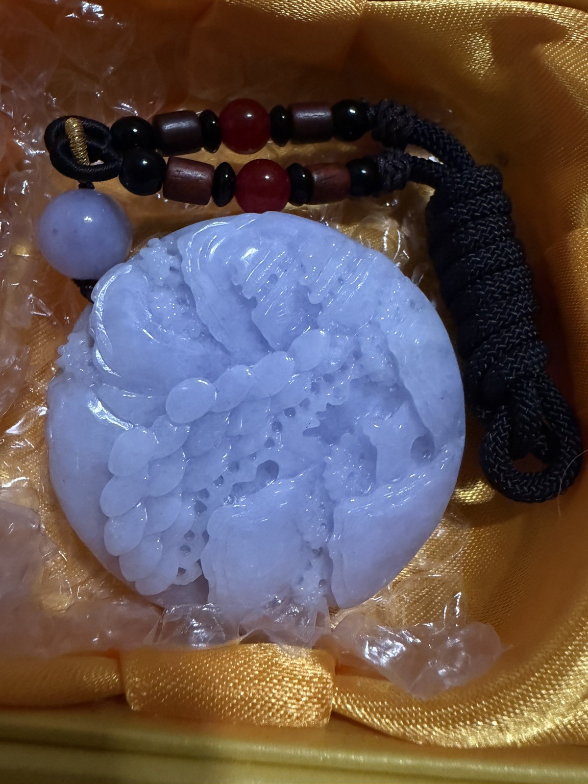 Untreated Burma Myanmar Grade A Jadeite LAVENDER Landscape Carved純天然翡翠A货水潤紫羅蘭 山水