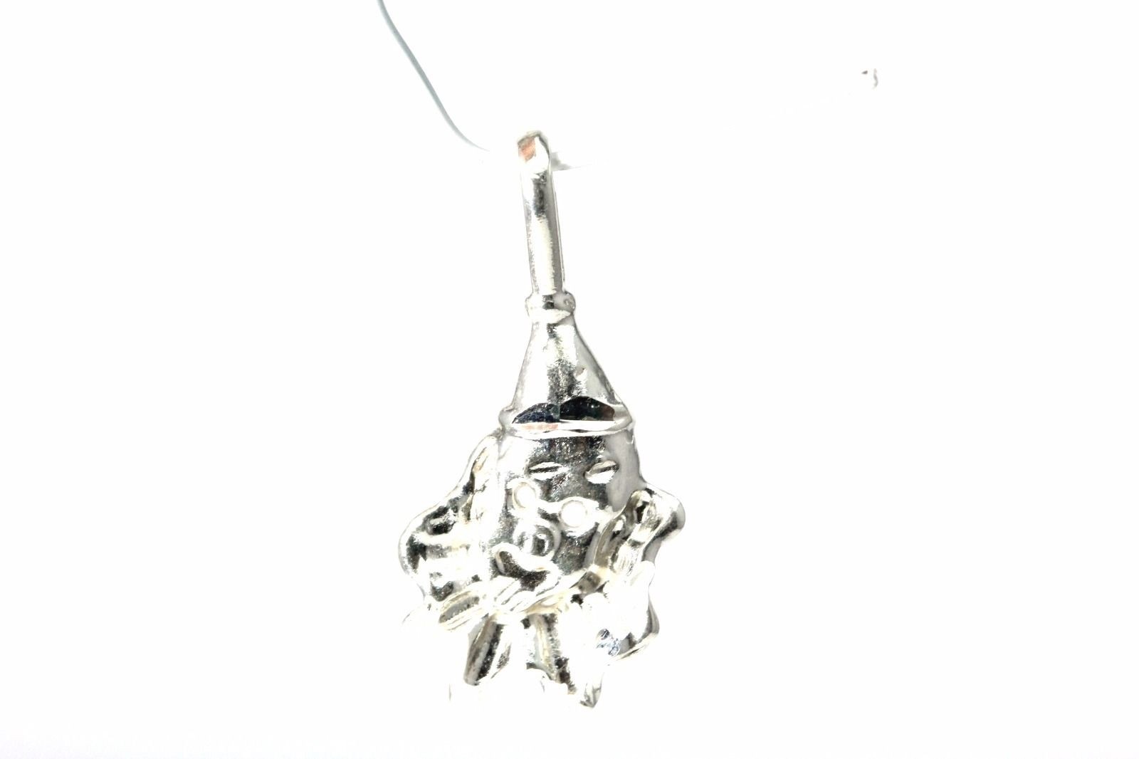 925 Sterling Silver Small Clown Head Charm/Pendant 1.3 Grams (PEN3495)