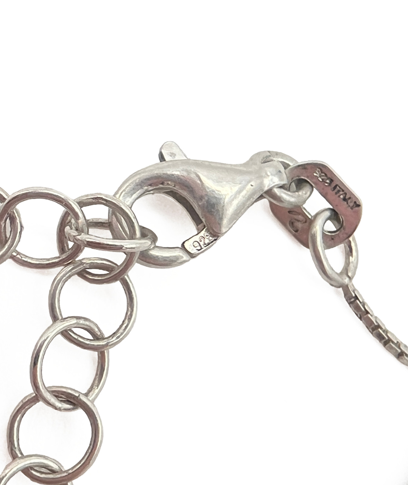 925 Sterling Silver Italy Beaded Satellite Box Chain Choker 12–16 inches