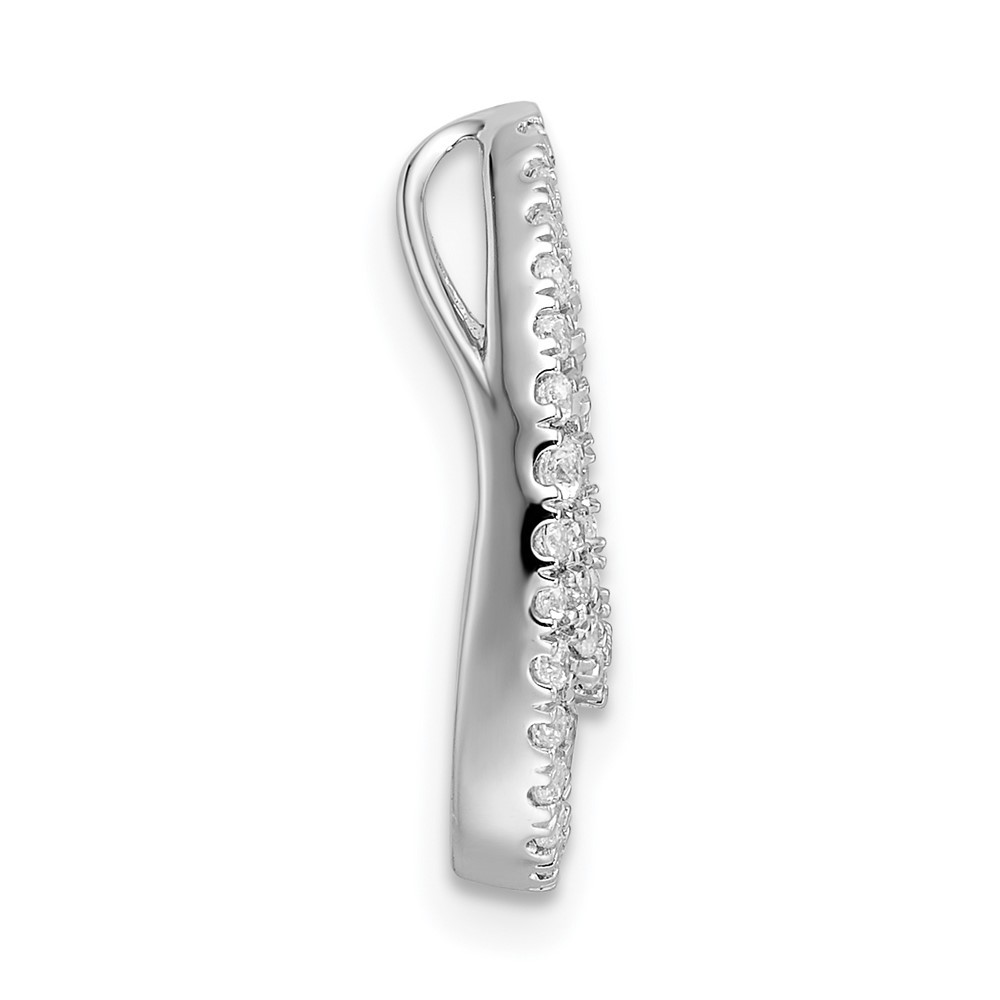 14k White Gold 1/2 Ct Lab Grown Diamond VS/SI+ G+ Teardrop Cluster Pendant