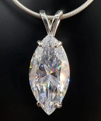 2.00 Ct Certified Marquise Diamond Pendant-Great Luster Shine ! No Tariff.