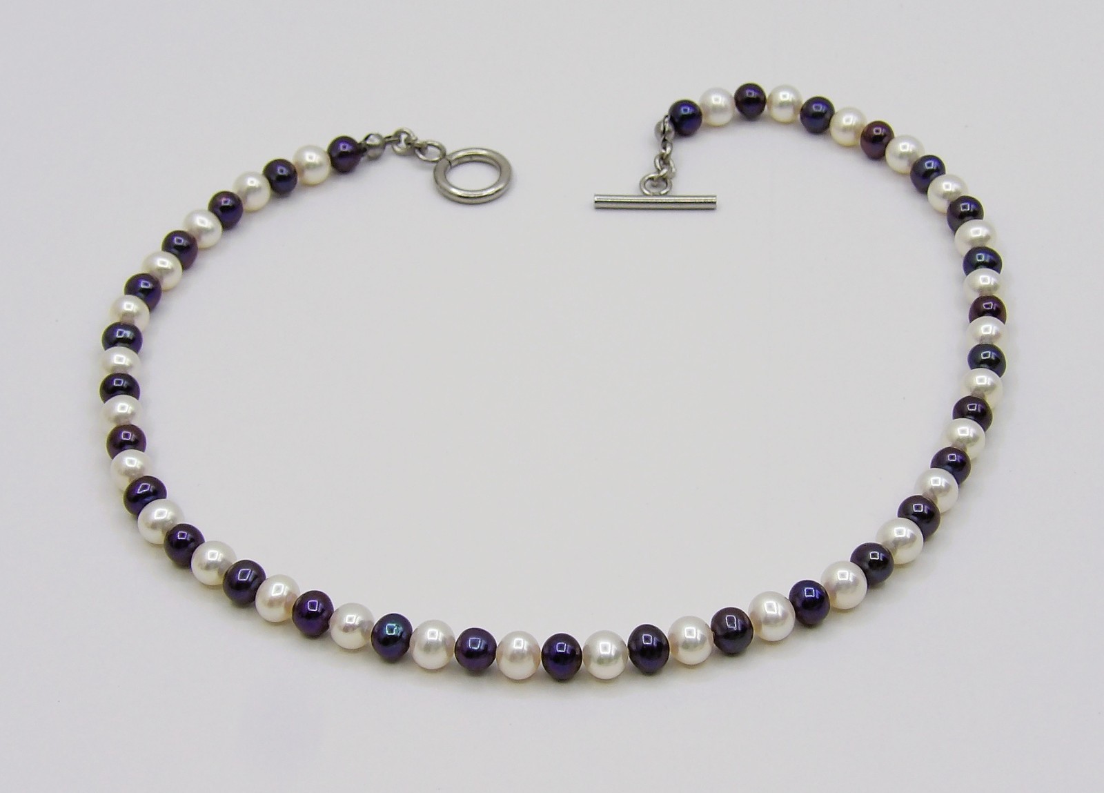 14 inches long Dainty Peacock & White Pearl Necklace for Kids & Teens NK902-B