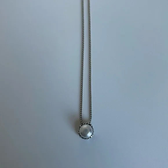David Yurman Chatelaine Pendant Necklace Pearl 16″ – 17″ long with extension