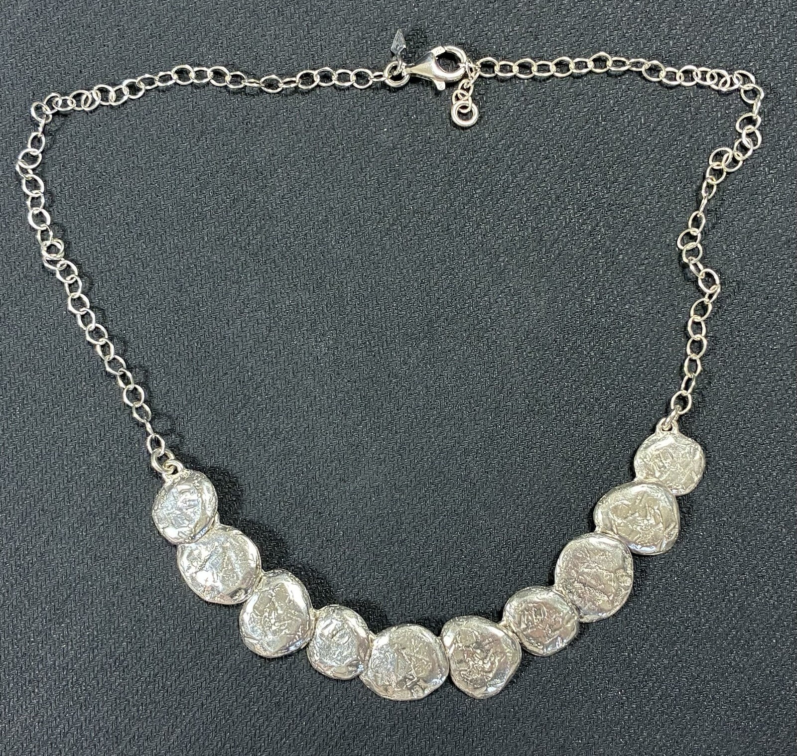 Silpada Sterling Silver Still Shining Hammered Disc 18″ Necklace 925