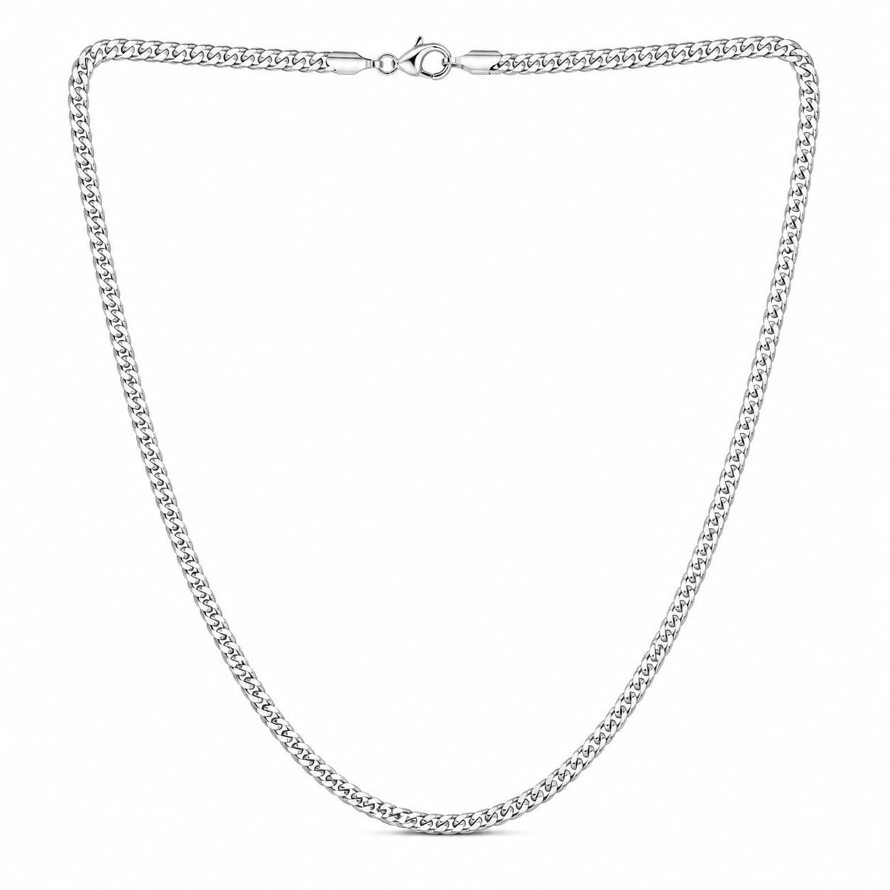 Stainless Steel Black Cuban Link Chain Necklace, Black, 316L Surgical Steel, …