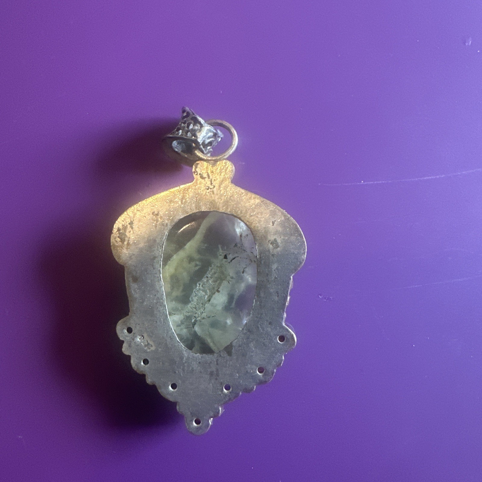 Vintage 925 Sterling Silver 2.5″ Lemon Quartz Garnet Amethyst Statement Pendant